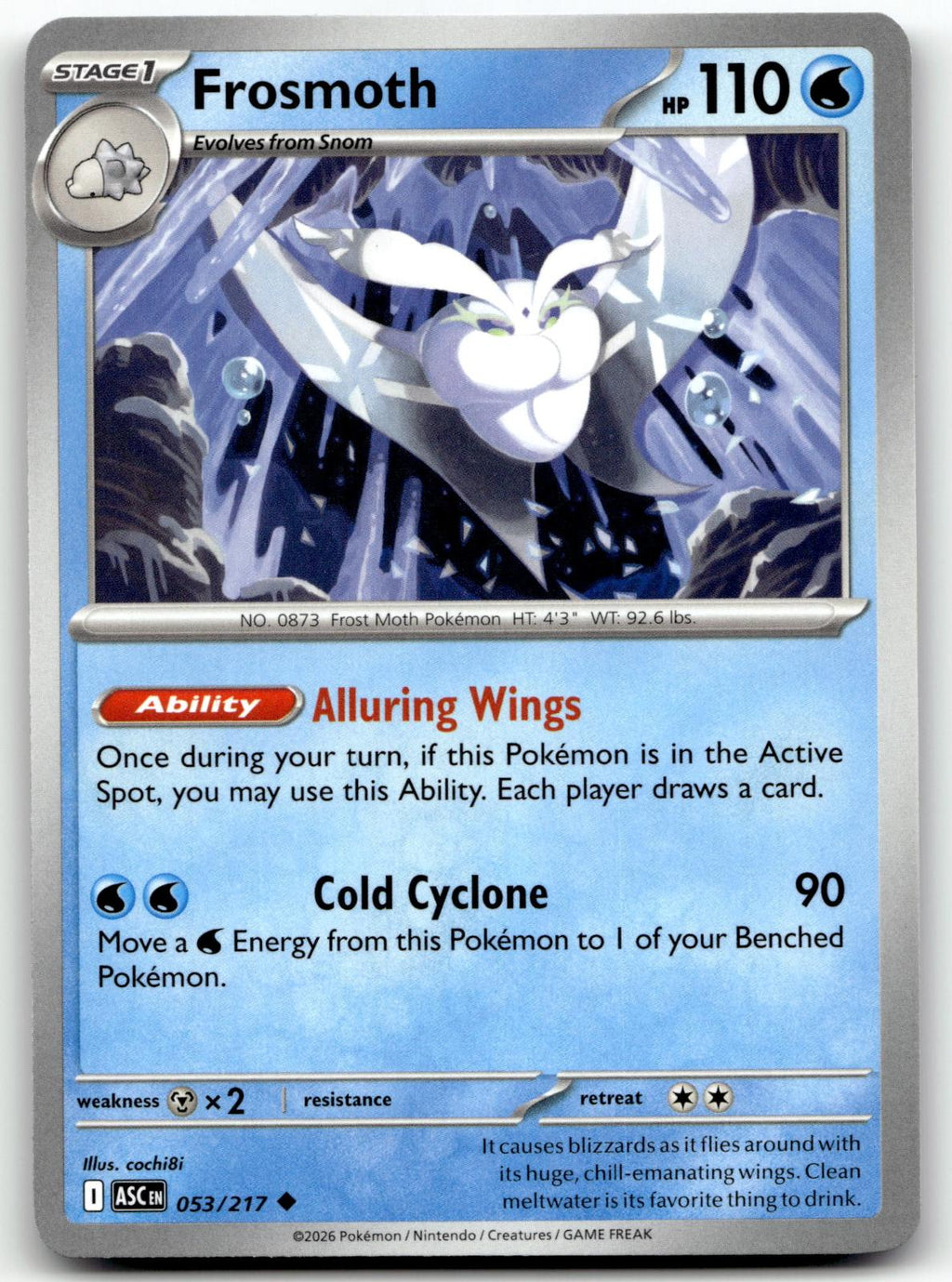 Frosmoth 053/217 Uncommon Ascended Heroes Pokemon Near Mint