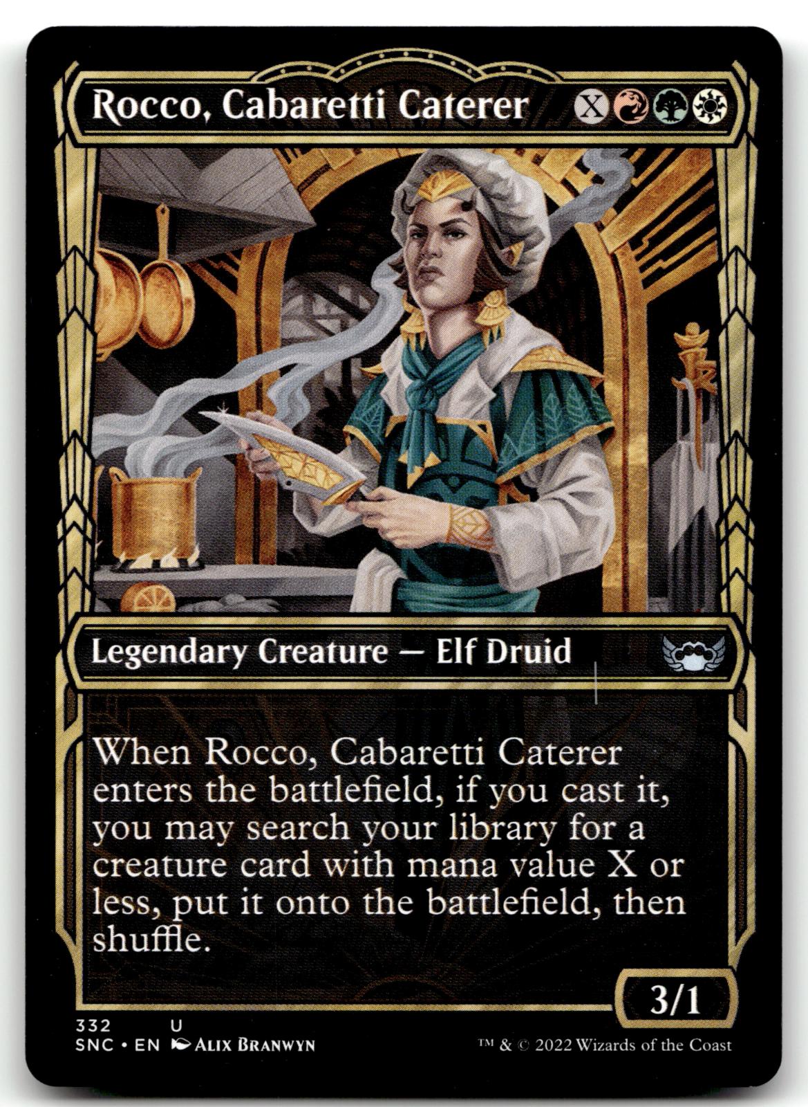 Rocco, Cabaretti Caterer (Showcase) 332 Streets of New Capenna Magic: 