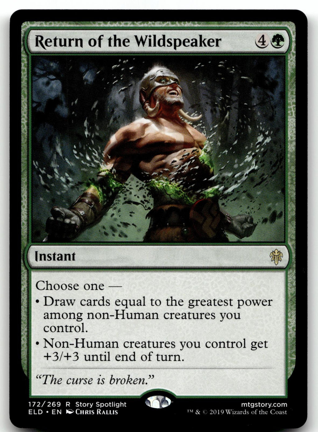 Return of the Wildspeaker 172 Rare Throne of Eldraine Magic: The Gathering NM