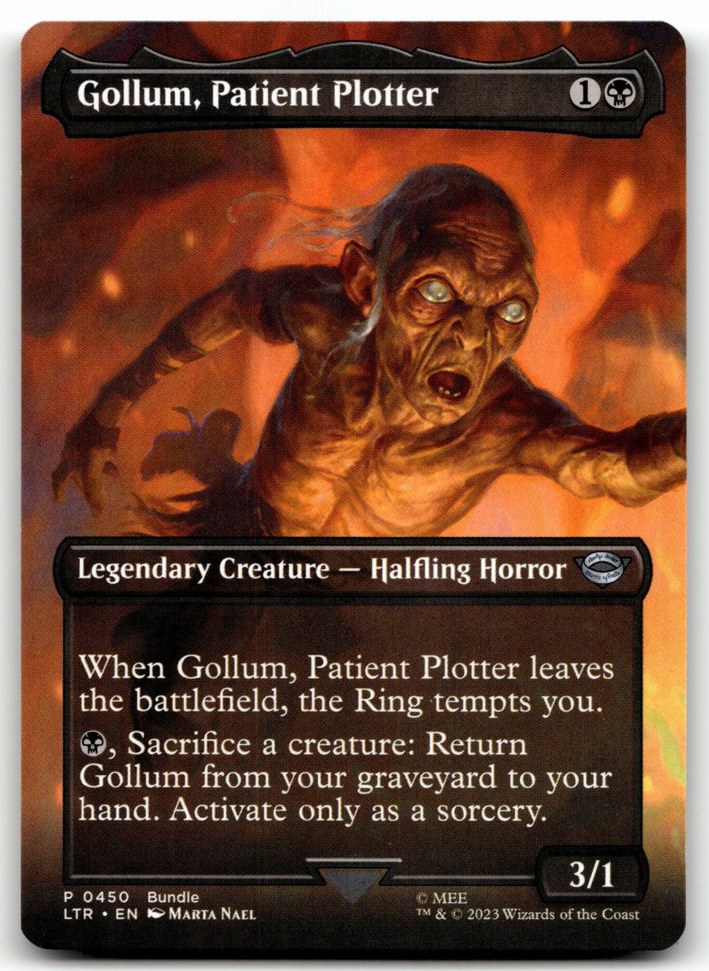 Gollum, Patient Plotter (Borderless) (LTR Bundle) 450 Unique and Miscellaneous Promos Magic: The Gathering NM