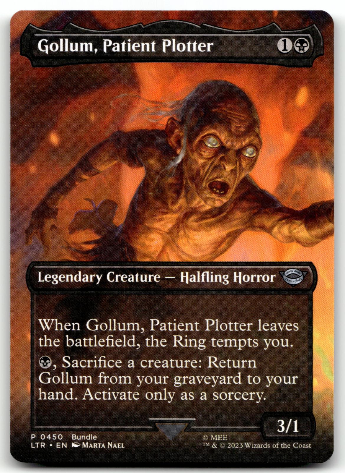 Gollum, Patient Plotter (Borderless) (LTR Bundle) 450 Unique and Miscellaneous Promos Magic: The Gathering NM