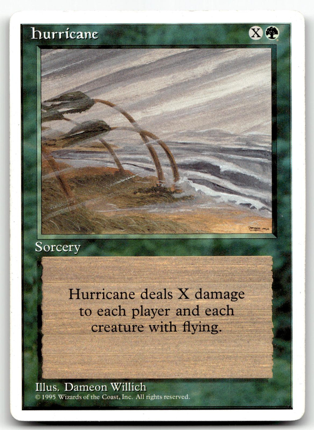 Hurricane 135 Uncommon Fourth Edition Magic: The Gathering Near Mint