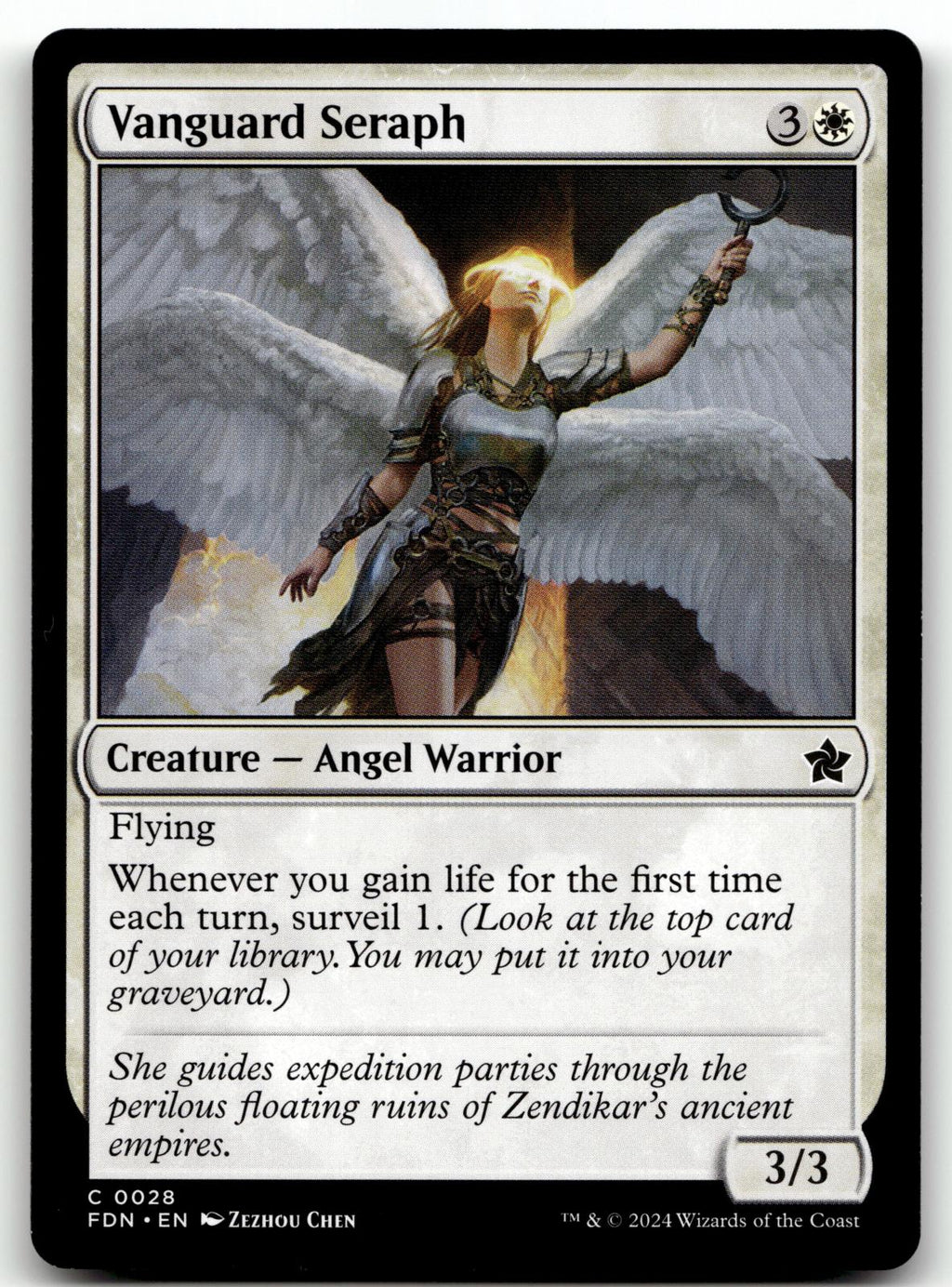Vanguard Seraph 28 Common Foundations Magic: The Gathering Near Mint