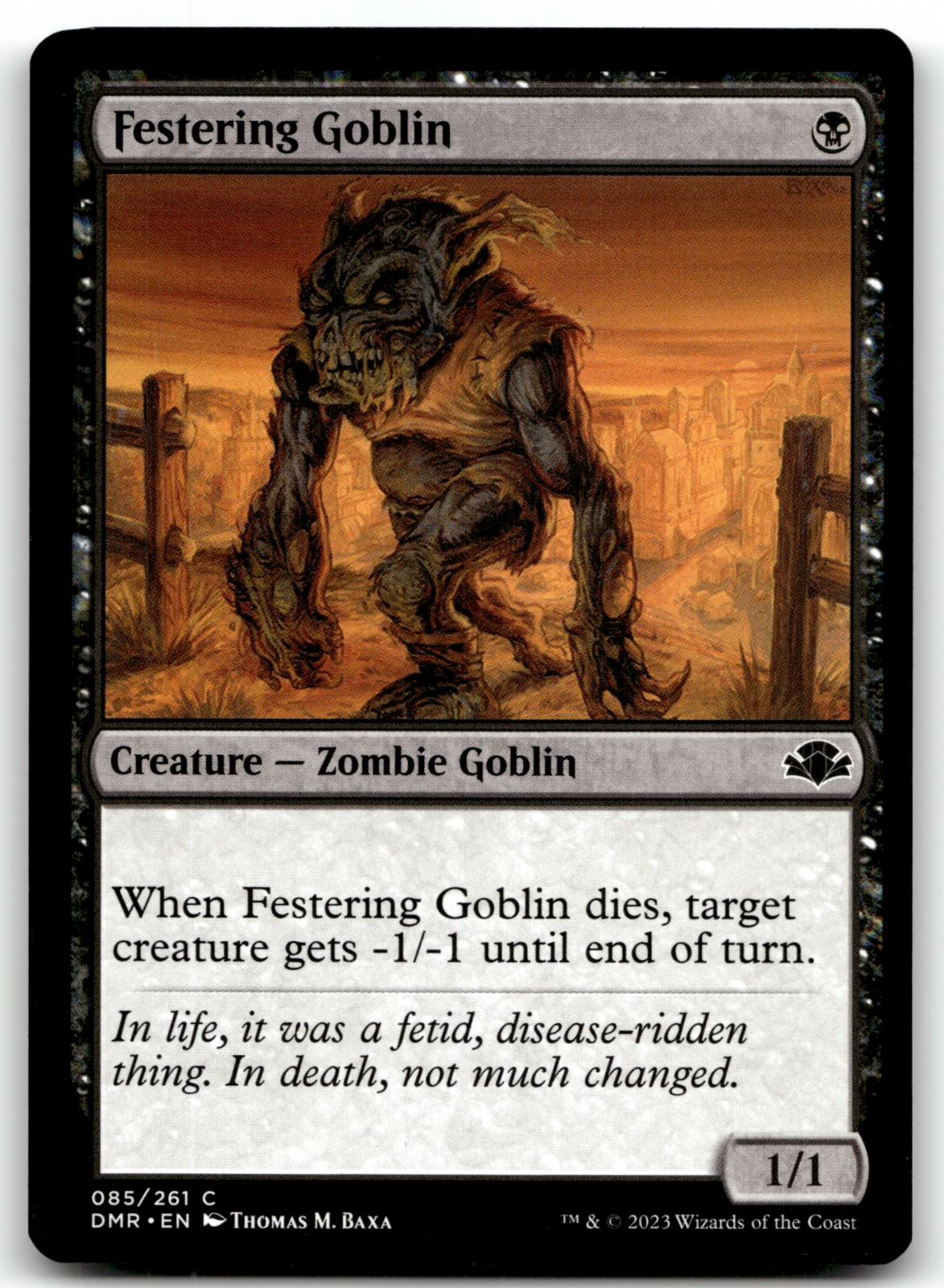 Festering Goblin 85 Common Dominaria Remastered Magic: The Gathering Near Mint
