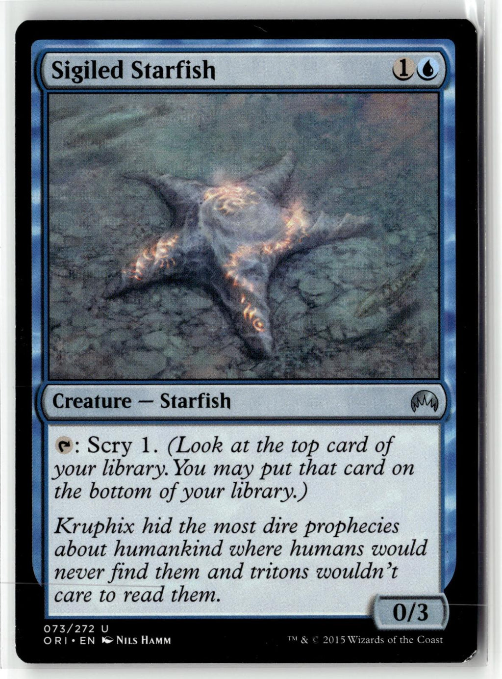 Sigiled Starfish 73 Uncommon Magic Origins Magic: The Gathering Near Mint