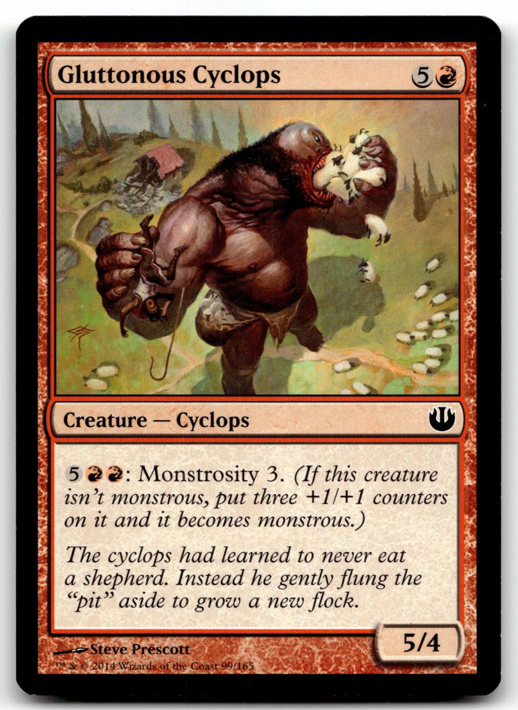 Gluttonous Cyclops 99 Common Journey Into Nyx Magic: The Gathering Near Mint