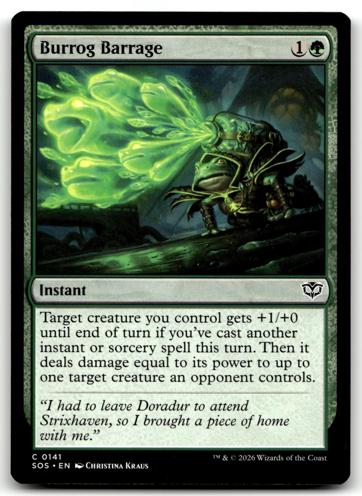 Burrog Barrage 141 Common Secrets of Strixhaven Magic: The Gathering Near Mint