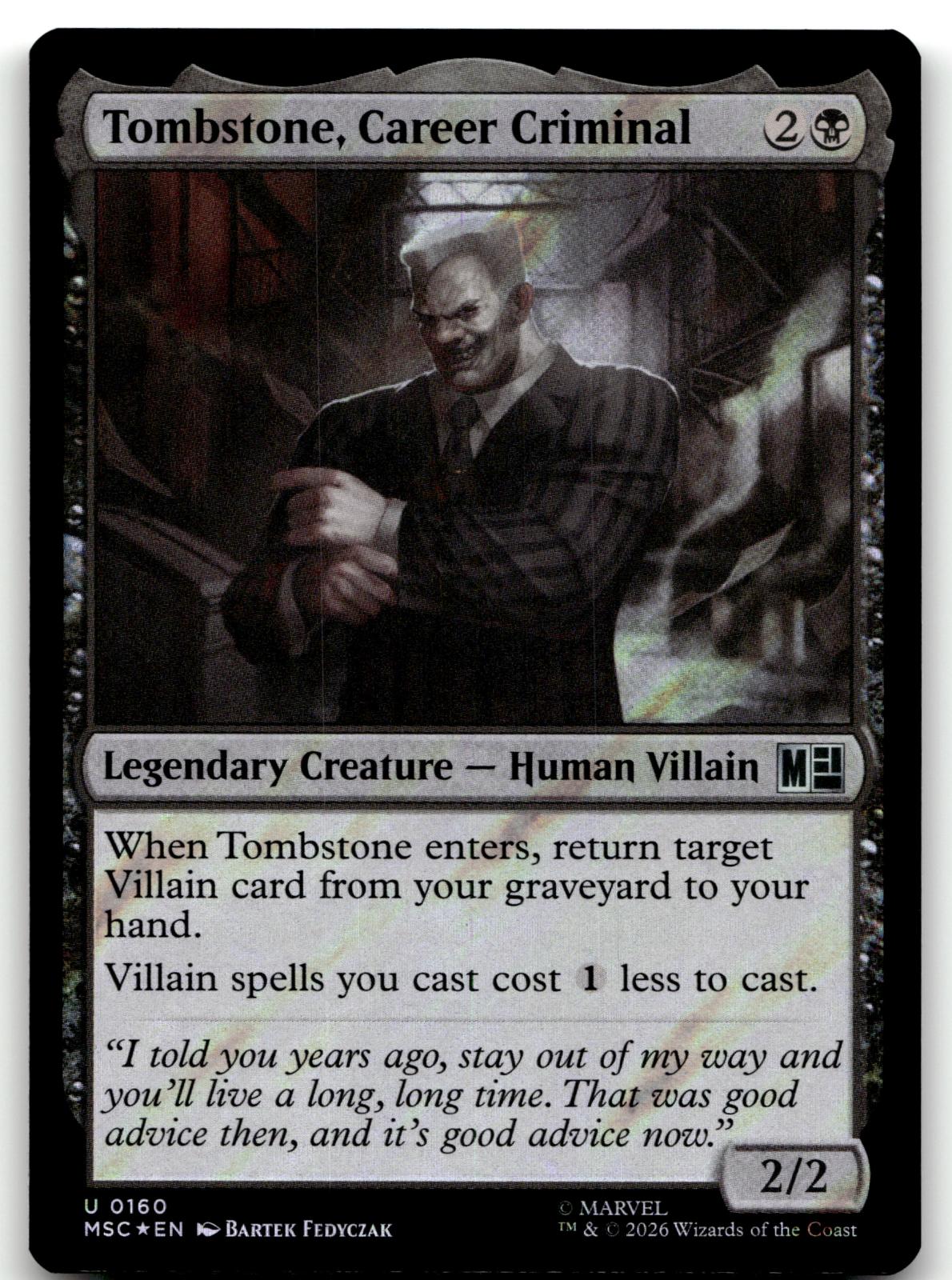 Tombstone, Career Criminal (0160) (Surge Foil) 160 Holo Commander: Marvel 