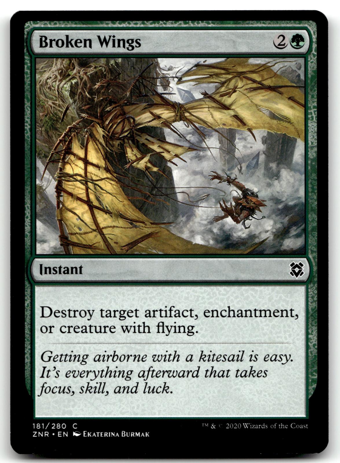 Broken Wings 181 Common Zendikar Rising Magic: The Gathering Near Mint