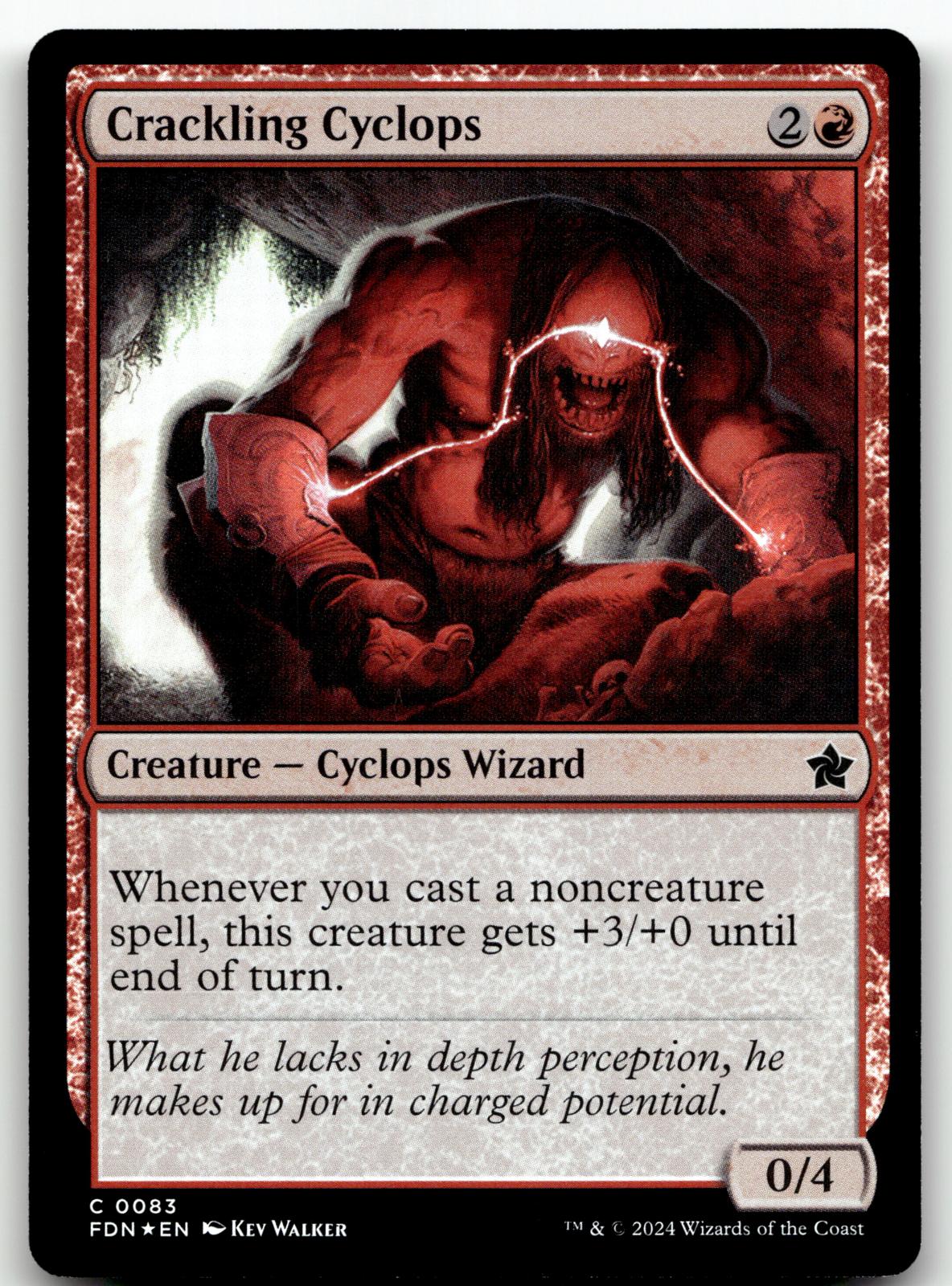 Crackling Cyclops 83 Common Foundations Magic: The Gathering Foil Near Mint