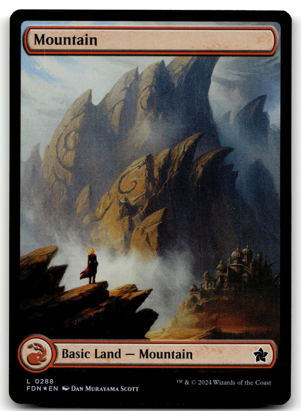Mountain (0288) 288 Land Foundations Magic: The Gathering Foil Near Mint
