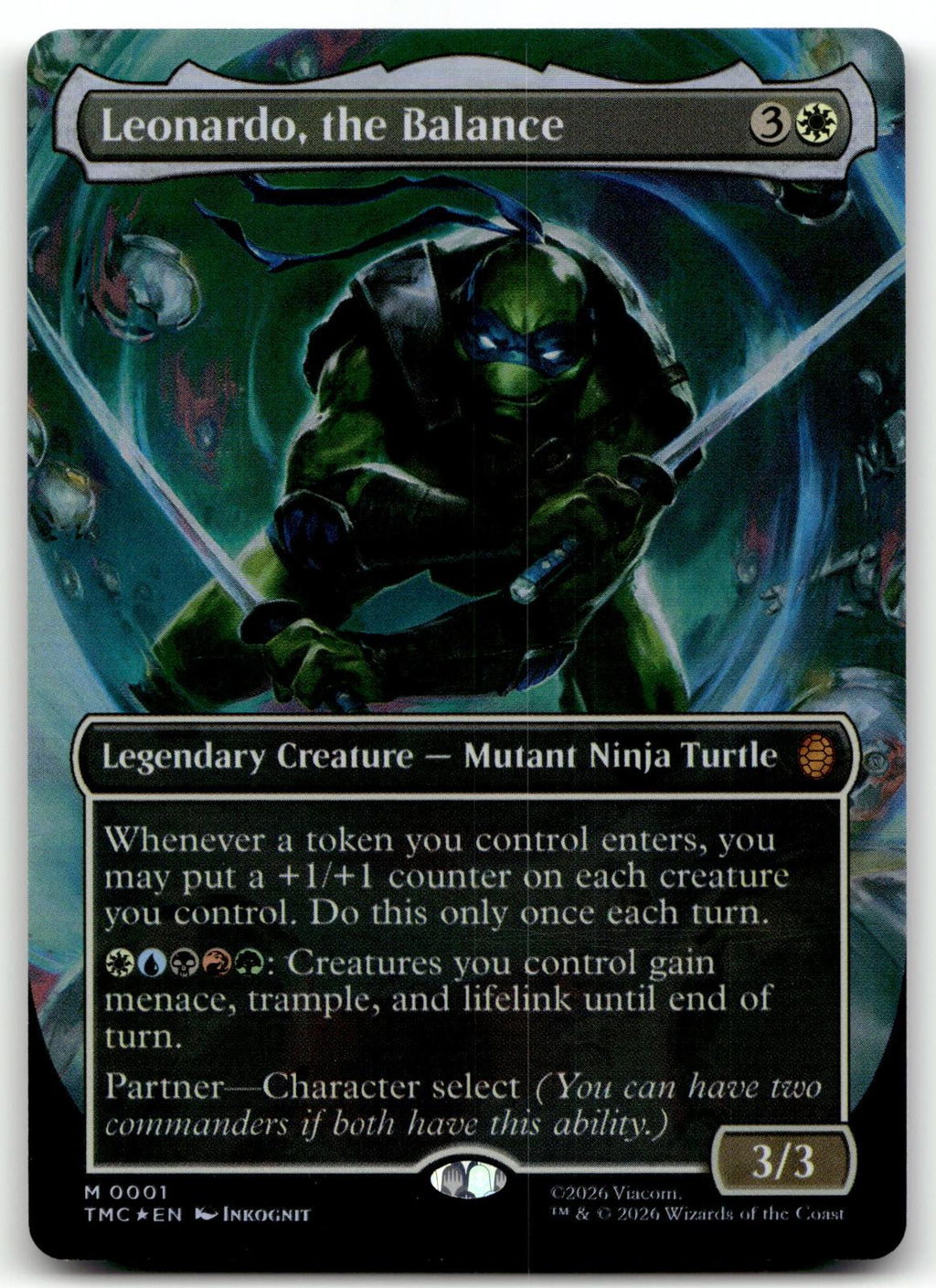 Leonardo, the Balance (Borderless) 1 Commander: Teenage Mutant Ninja Turtles 