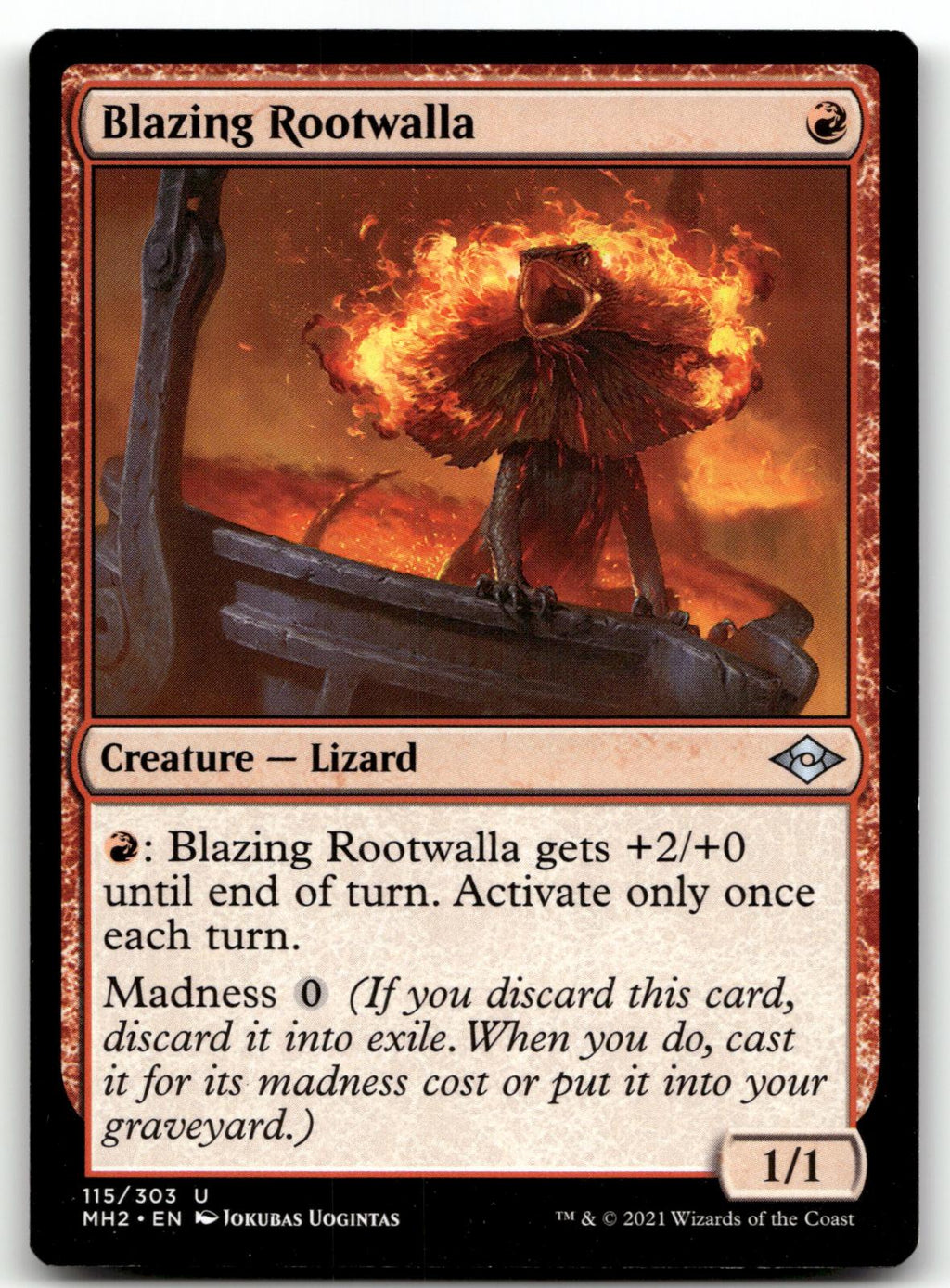 Blazing Rootwalla 115 Uncommon Modern Horizons 2 Magic: The Gathering Near Mint