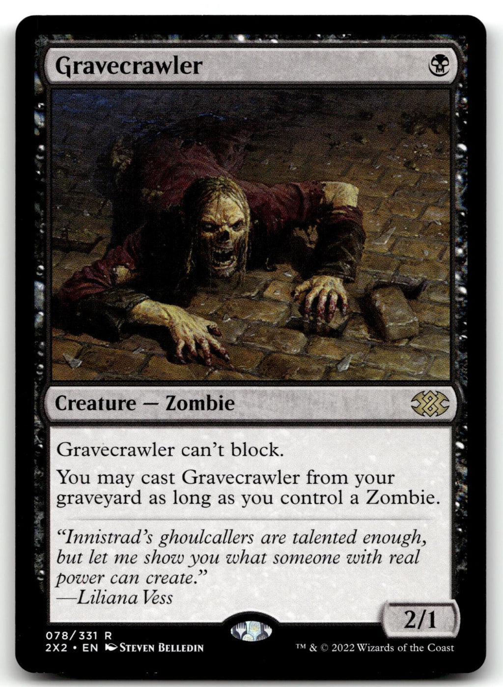 Gravecrawler 78 Rare Double Masters 2022 Magic: The Gathering Near Mint