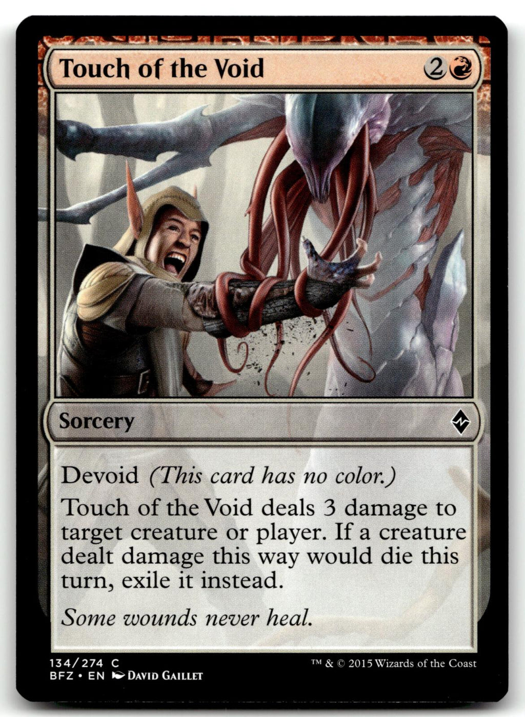 Touch of the Void 134 Common Battle for Zendikar Magic: The Gathering Near Mint