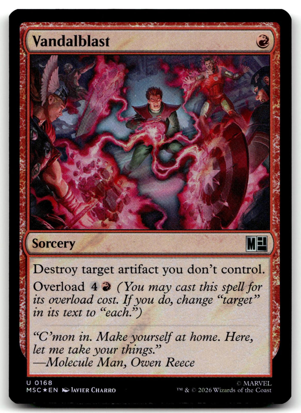 Vandalblast 168 Uncommon Commander: Marvel Super Heroes Magic: The Gathering NM