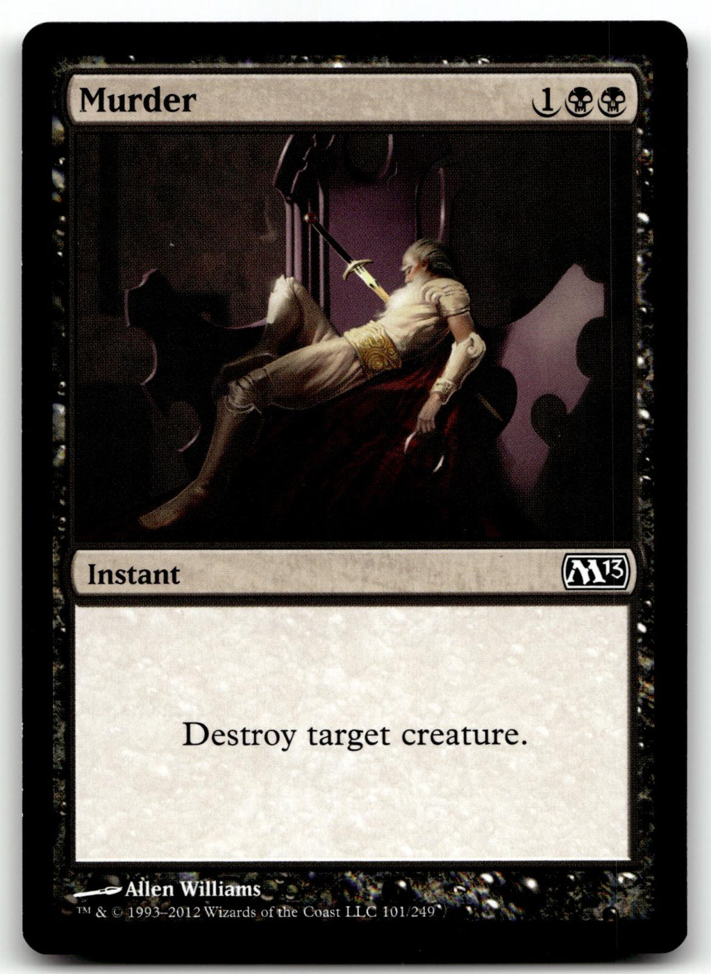 Murder 101 Common Magic 2013 (M13) Magic: The Gathering Near Mint