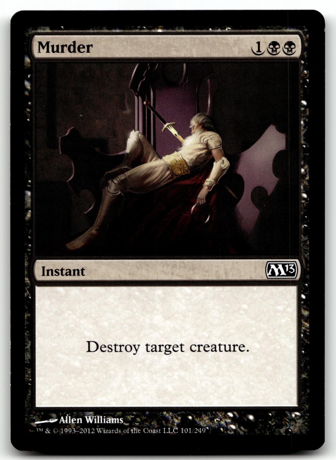 Murder 101 Common Magic 2013 (M13) Magic: The Gathering Near Mint