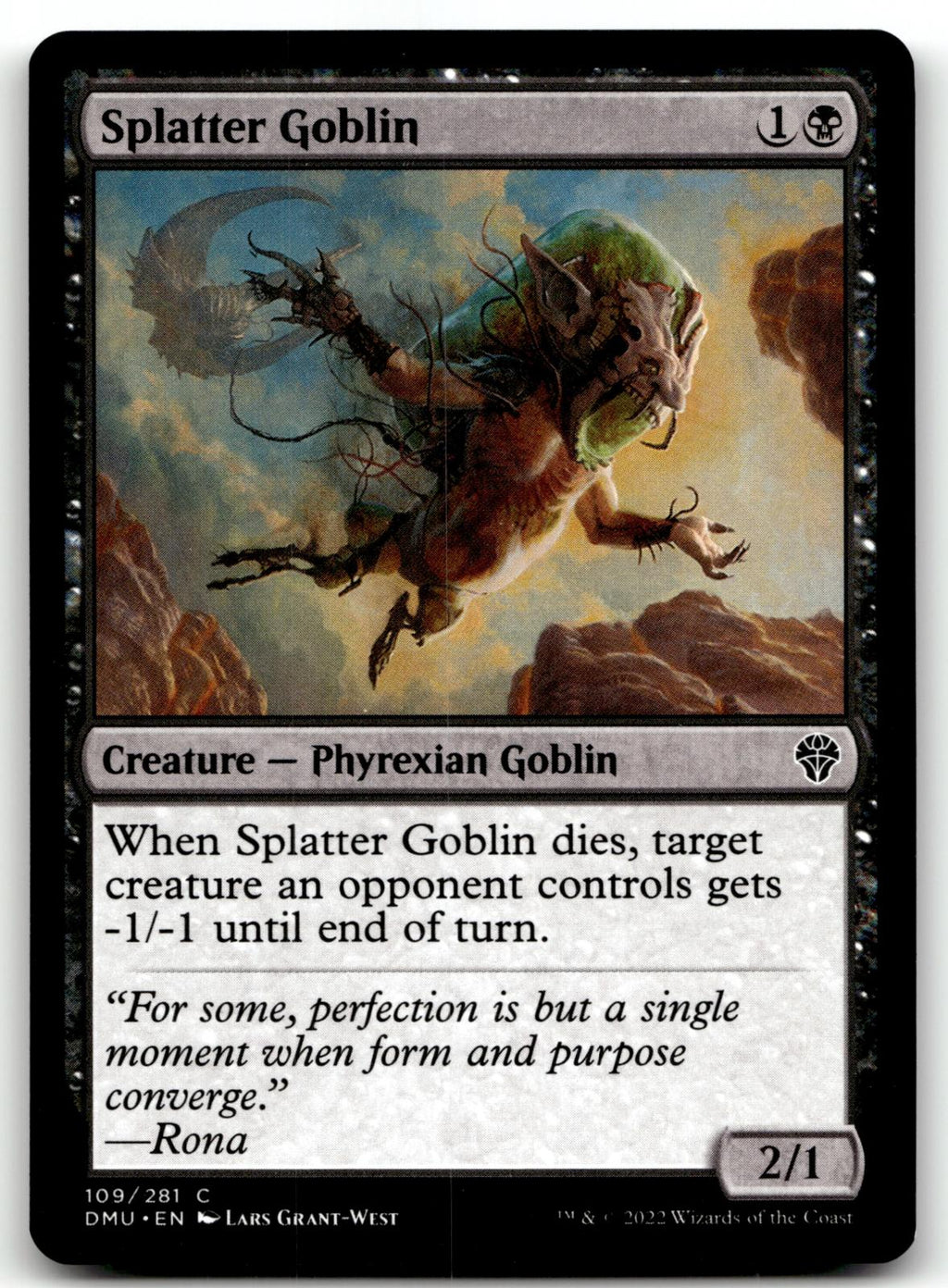 Splatter Goblin 109 Common Dominaria United Magic: The Gathering Near Mint