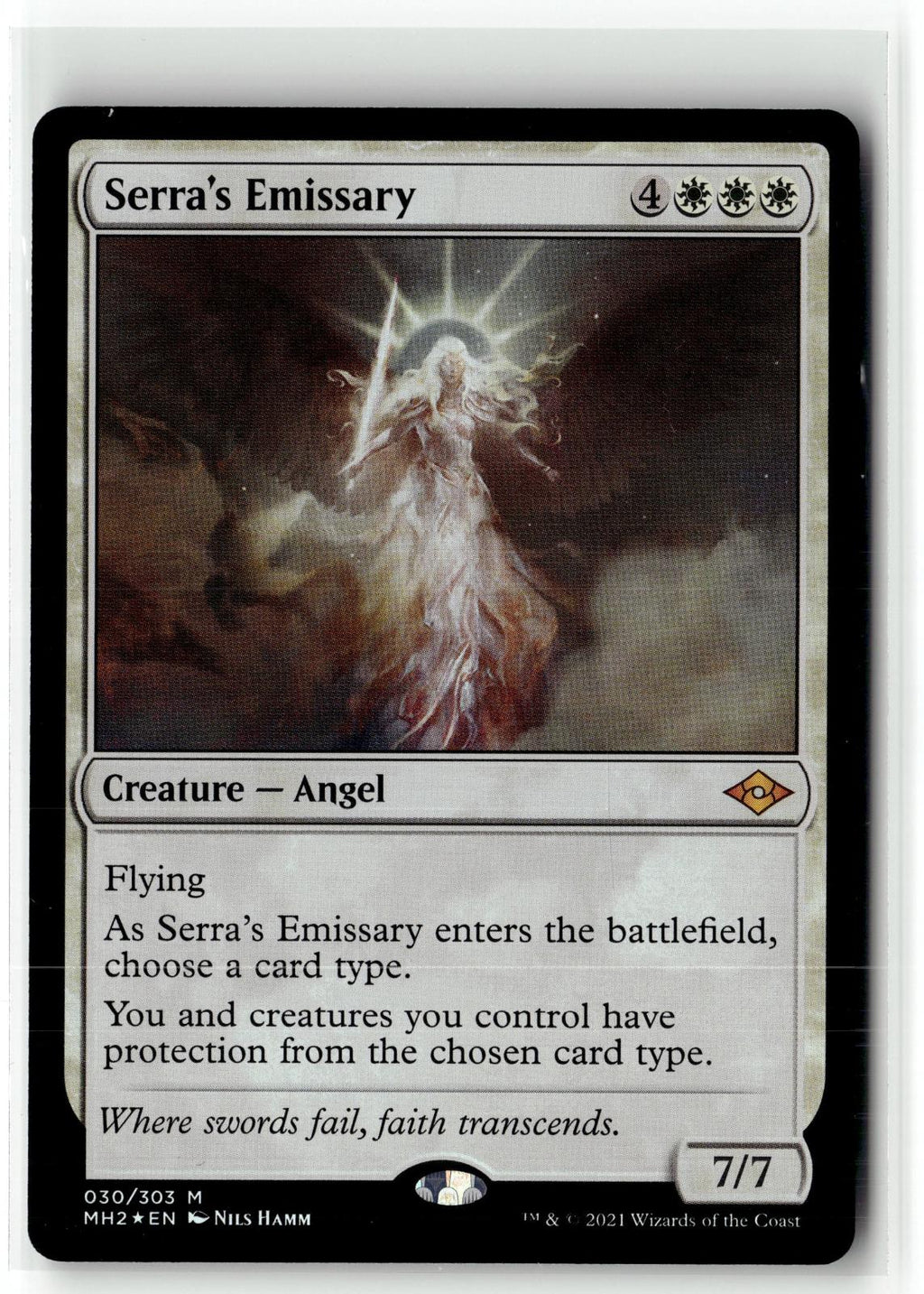 Serra's Emissary 30 Mythic Modern Horizons 2 Magic: The Gathering Foil Near Mint