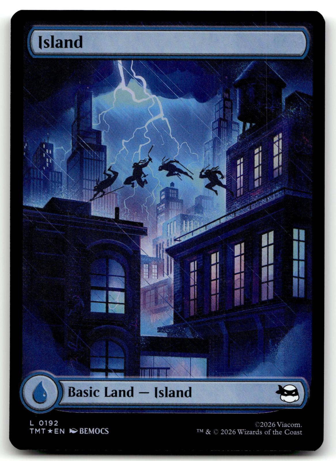 Island (0192) 0192 Land Teenage Mutant Ninja Turtles Magic: The Gathering NM