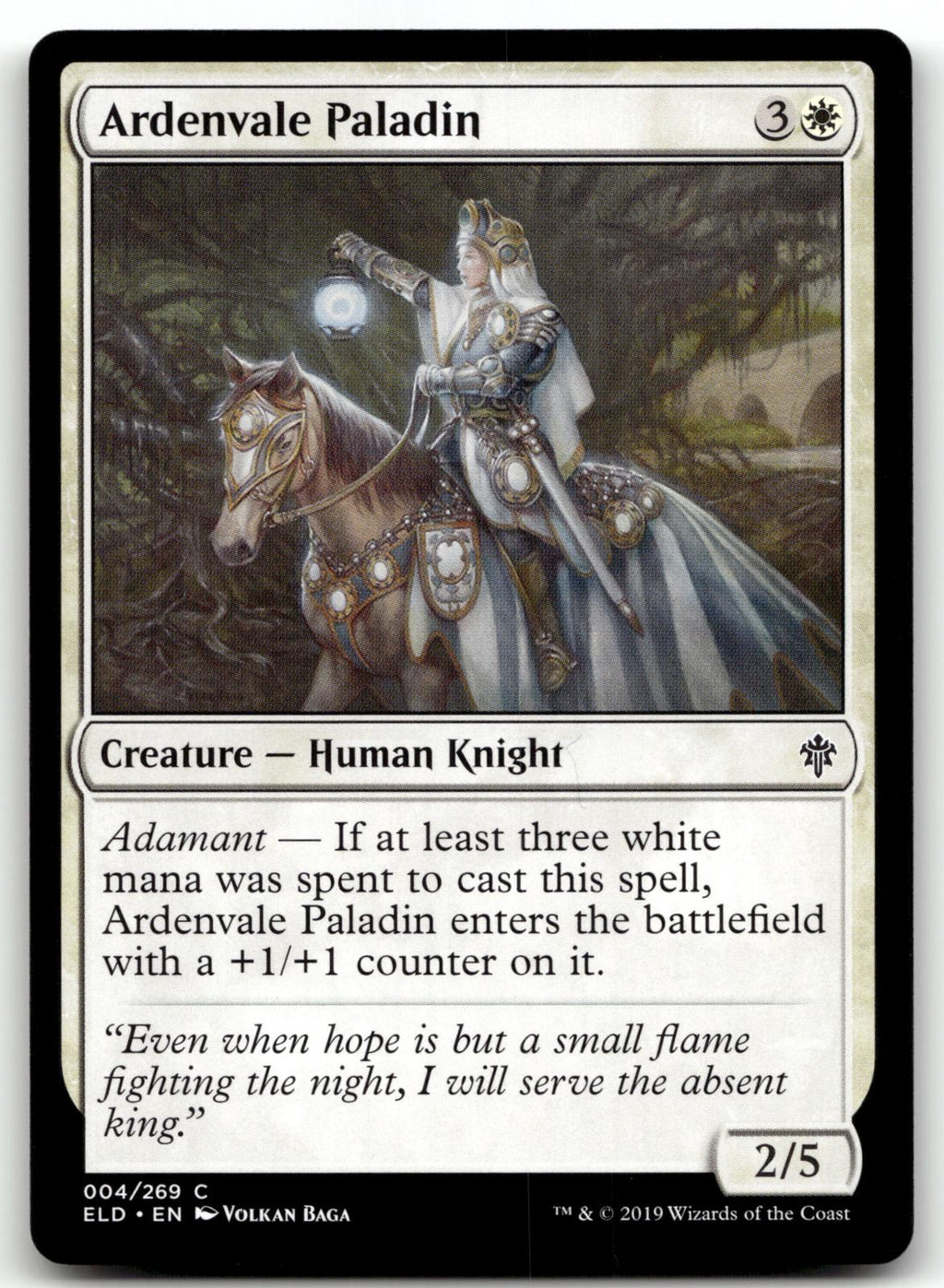 Ardenvale Paladin 4 Common Throne of Eldraine Magic: The Gathering Near Mint