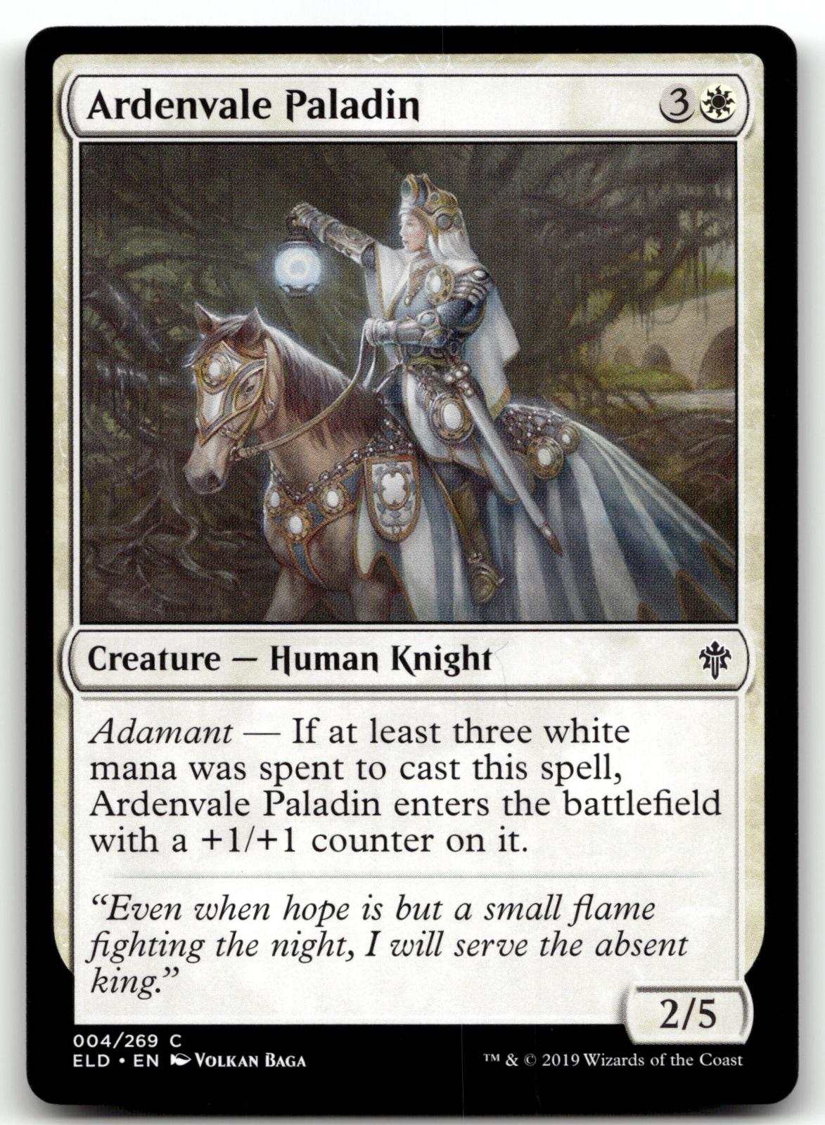 Ardenvale Paladin 4 Common Throne of Eldraine Magic: The Gathering Near Mint