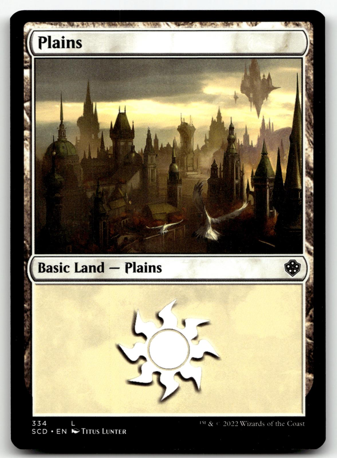 Plains (334) 334 Land Starter Commander Decks Magic: The Gathering Near Mint