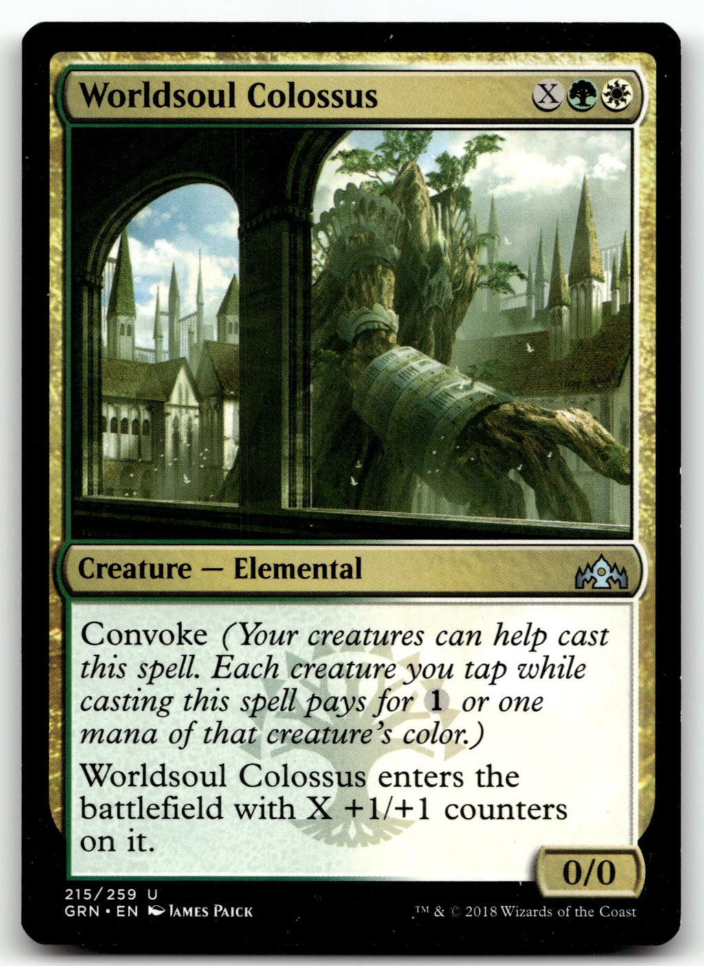 Worldsoul Colossus 215 Uncommon Guilds of Ravnica Magic: The Gathering Near Mint