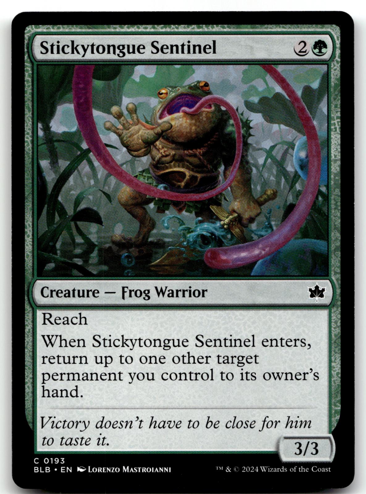 Stickytongue Sentinel 193 Common Bloomburrow Magic: The Gathering Near Mint