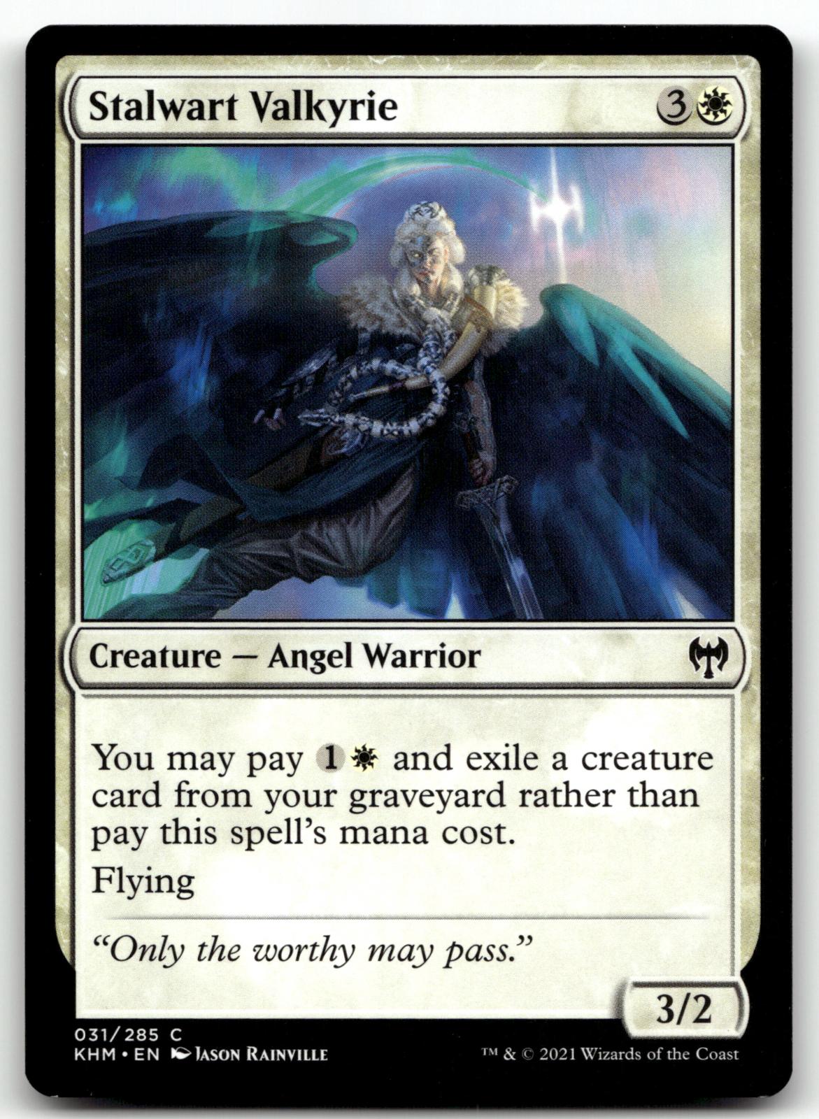 Stalwart Valkyrie 31 Common Kaldheim Magic: The Gathering Near Mint