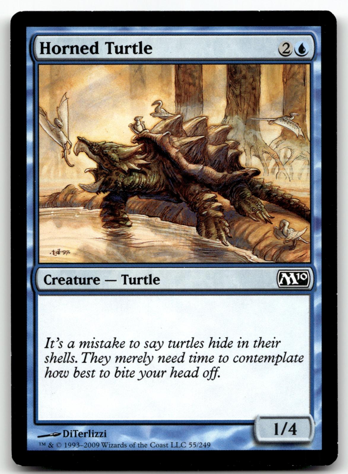 Horned Turtle 55 Common Magic 2010 (M10) Magic: The Gathering Near Mint