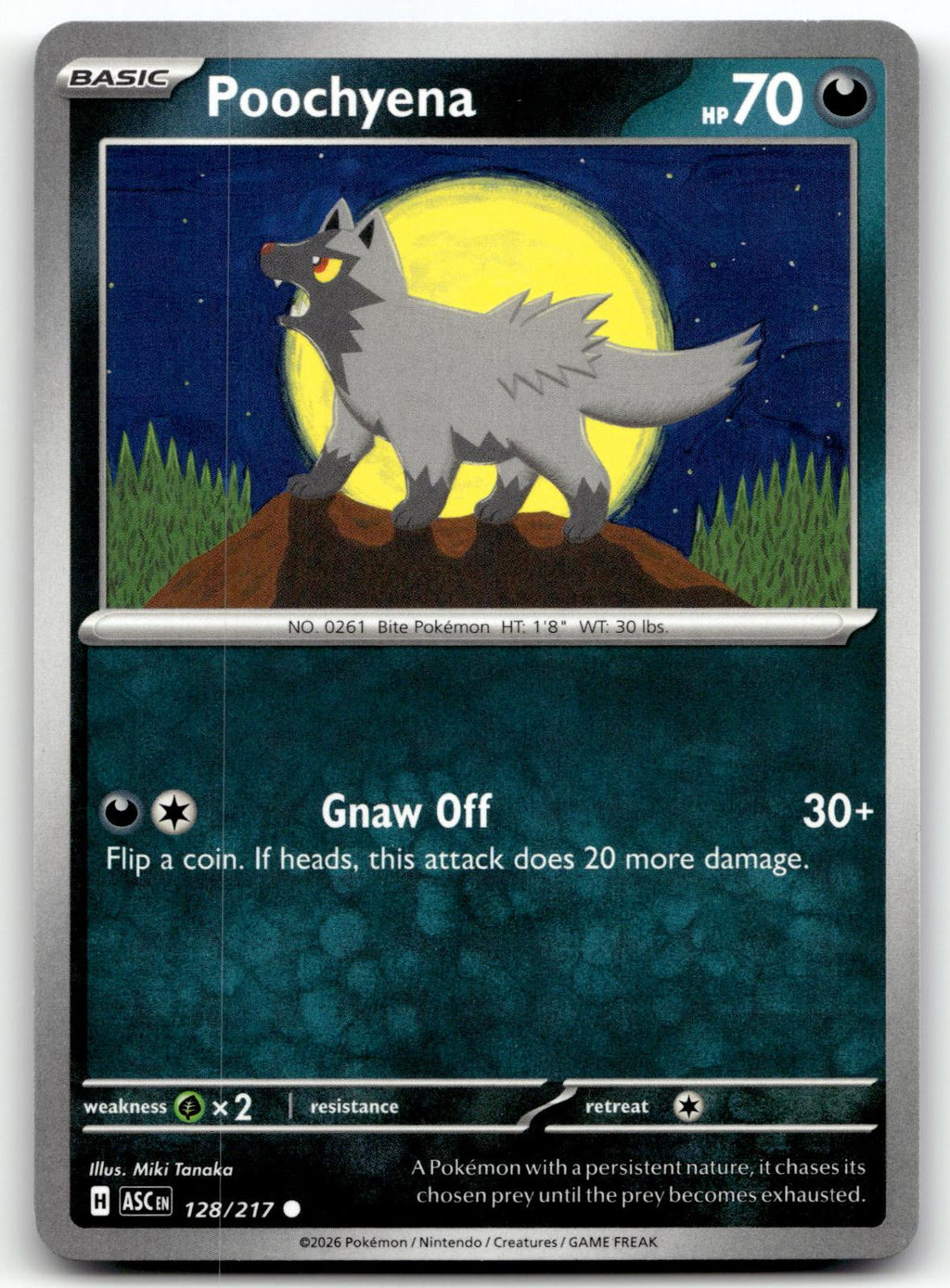 Poochyena 128/217 Common Ascended Heroes Pokemon Near Mint