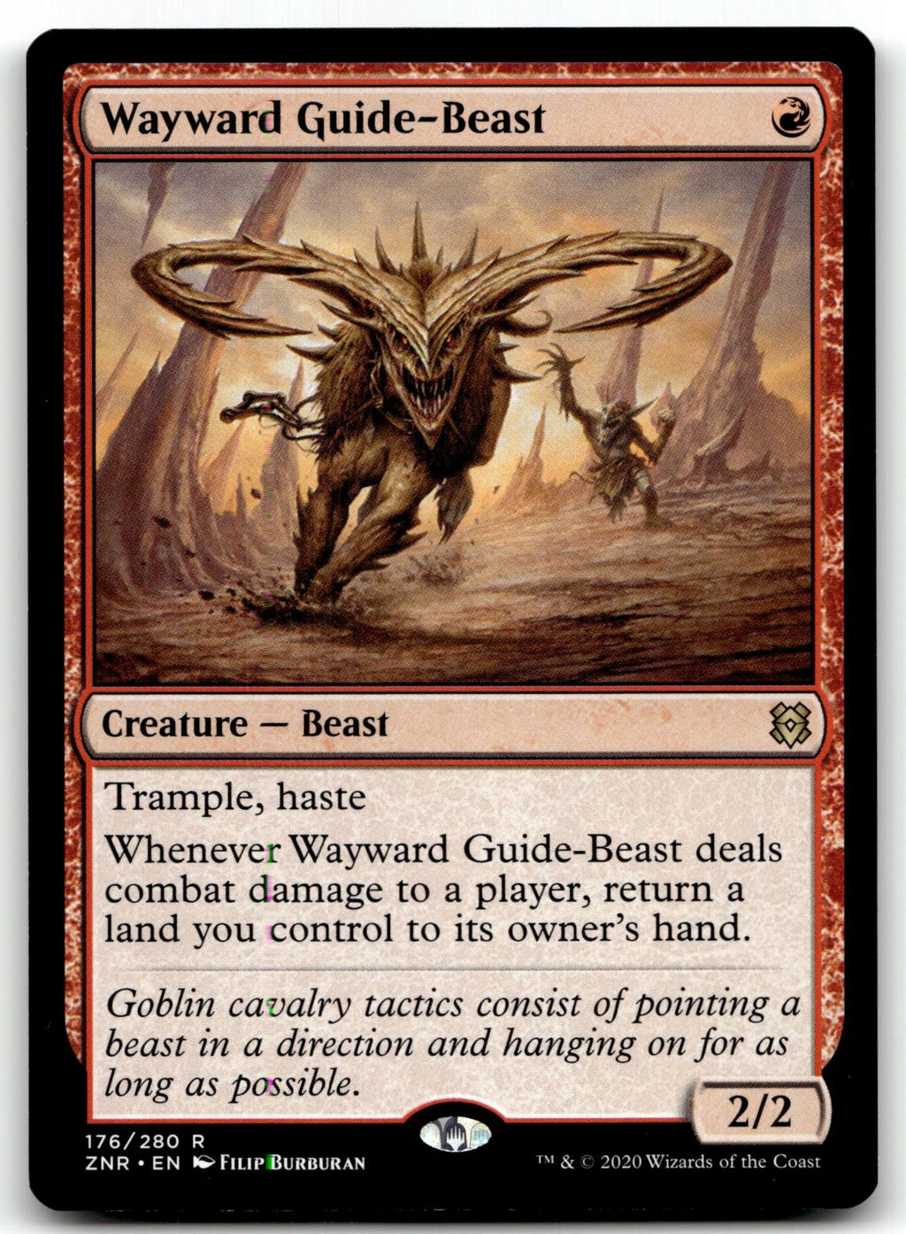 Wayward Guide-Beast 176 Rare Zendikar Rising Magic: The Gathering Near Mint