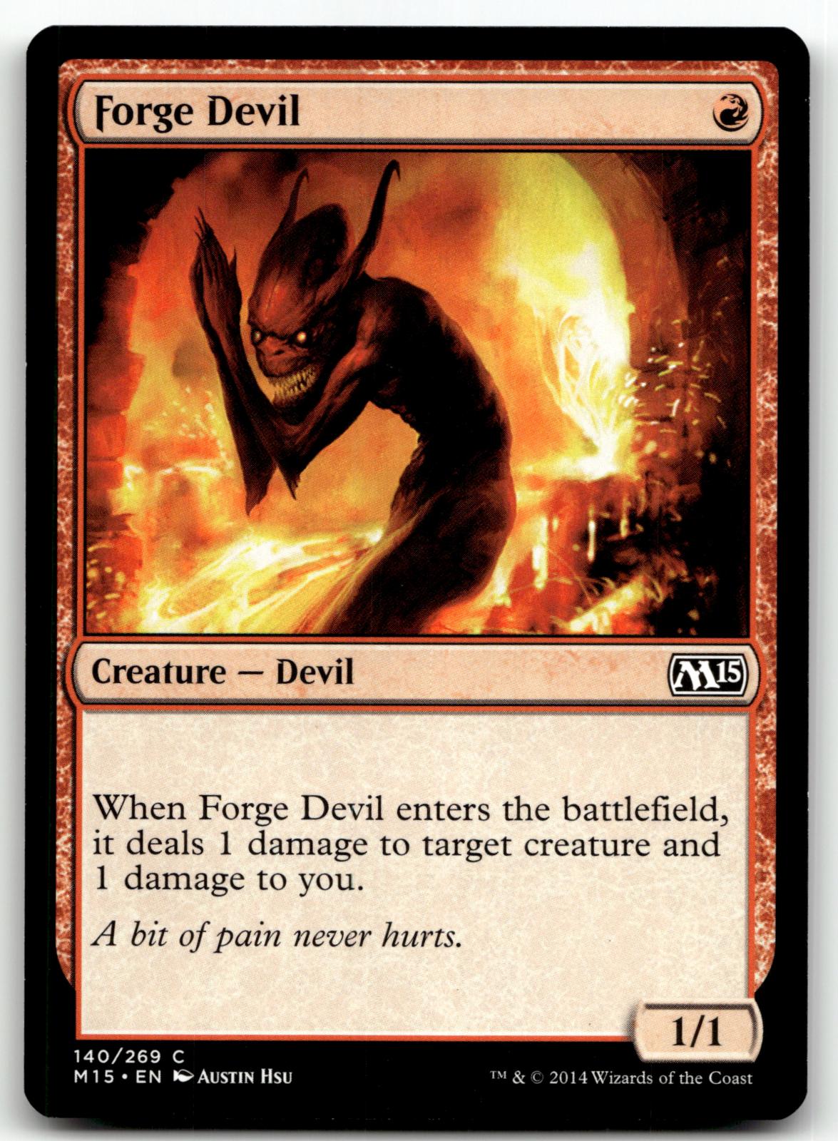Forge Devil 140 Common Magic 2015 (M15) Magic: The Gathering Near Mint