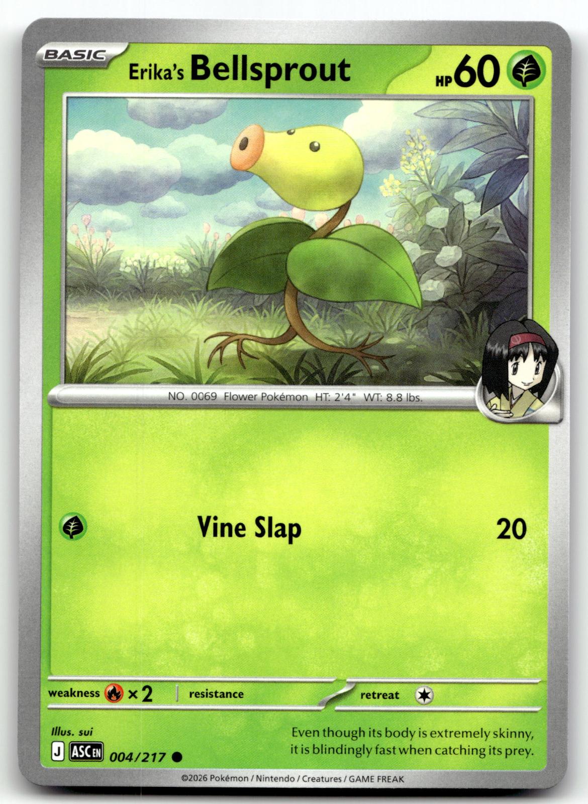 Erika's Bellsprout 004/217 Common Ascended Heroes Pokemon Near Mint