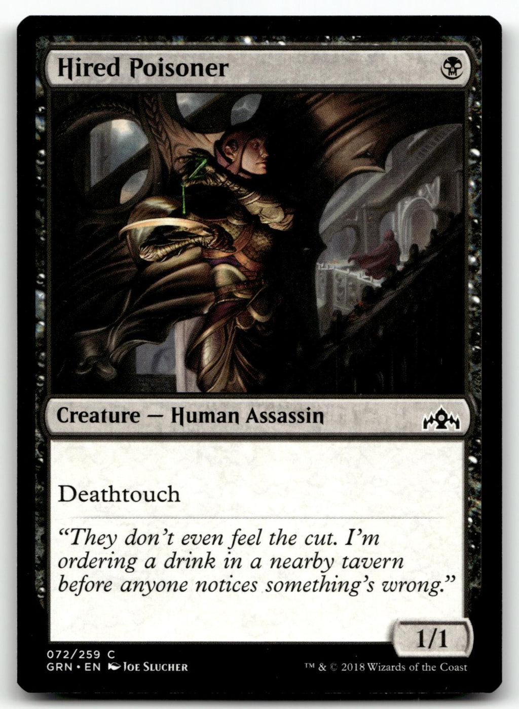 Hired Poisoner 72 Common Guilds of Ravnica Magic: The Gathering Near Mint
