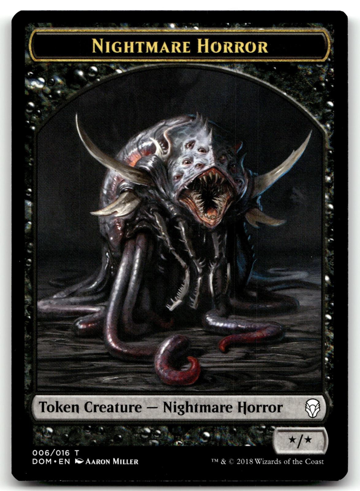 Nightmare Horror Token 6 Token Dominaria Magic: The Gathering Near Mint