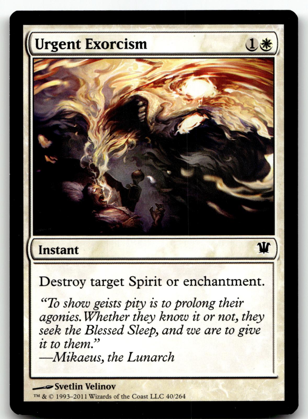 Urgent Exorcism 40 Common Innistrad Magic: The Gathering Near Mint