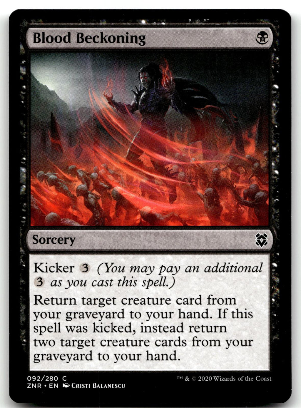 Blood Beckoning 92 Common Zendikar Rising Magic: The Gathering Near Mint