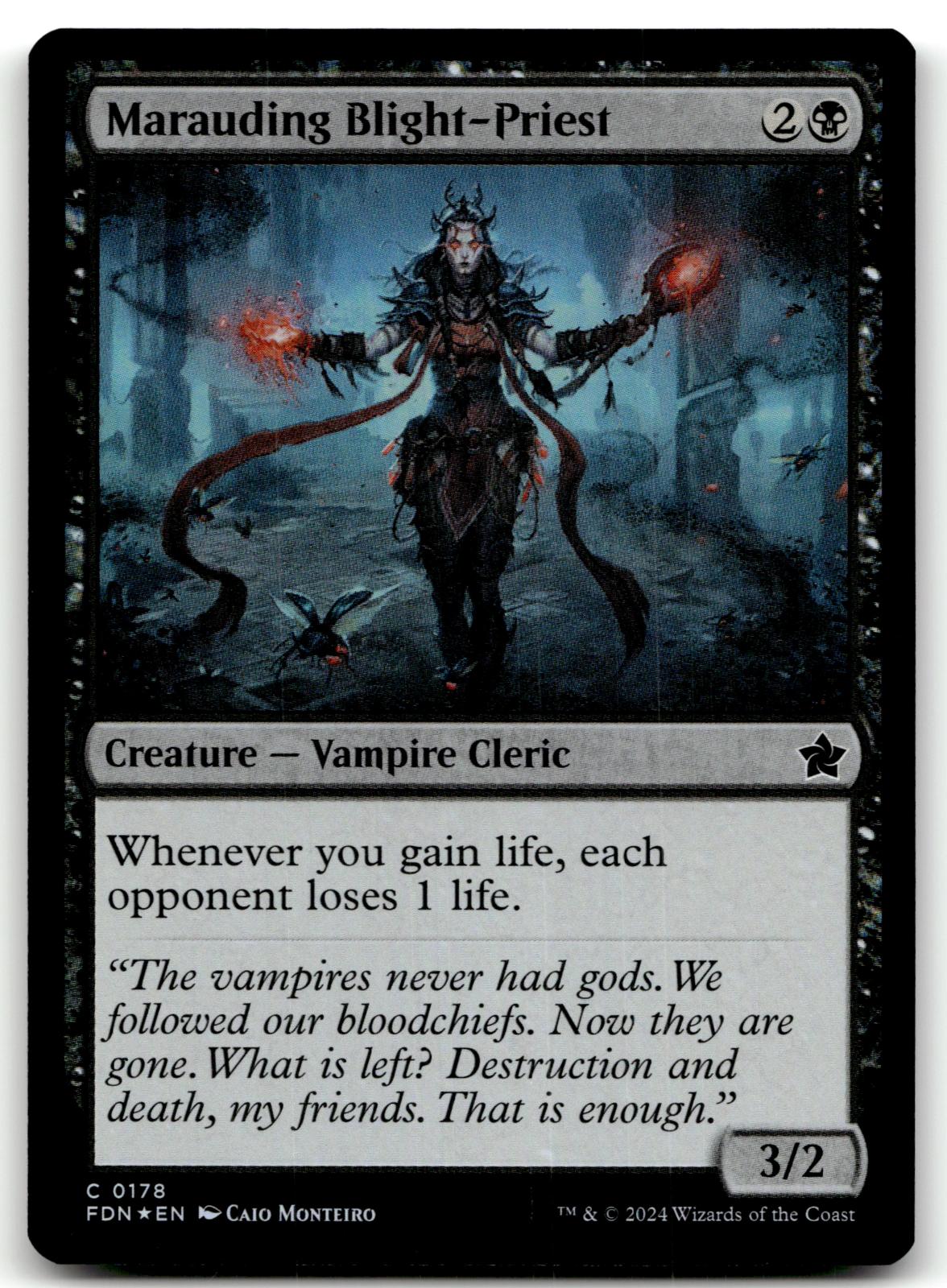 Marauding Blight-Priest 178 Common Foundations Magic: The Gathering Foil NM