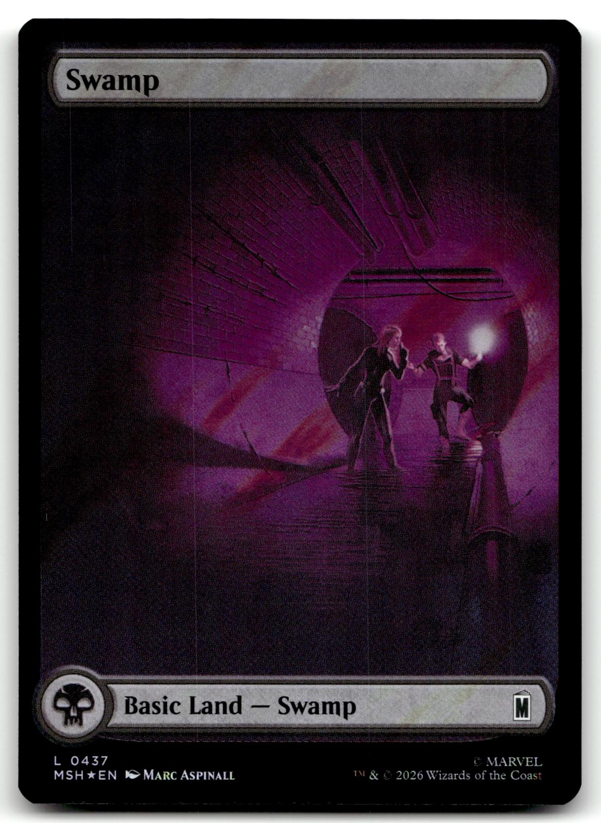 Swamp (0437) (Surge Foil) 437 Holo Marvel Super Heroes Magic: The Gathering NM
