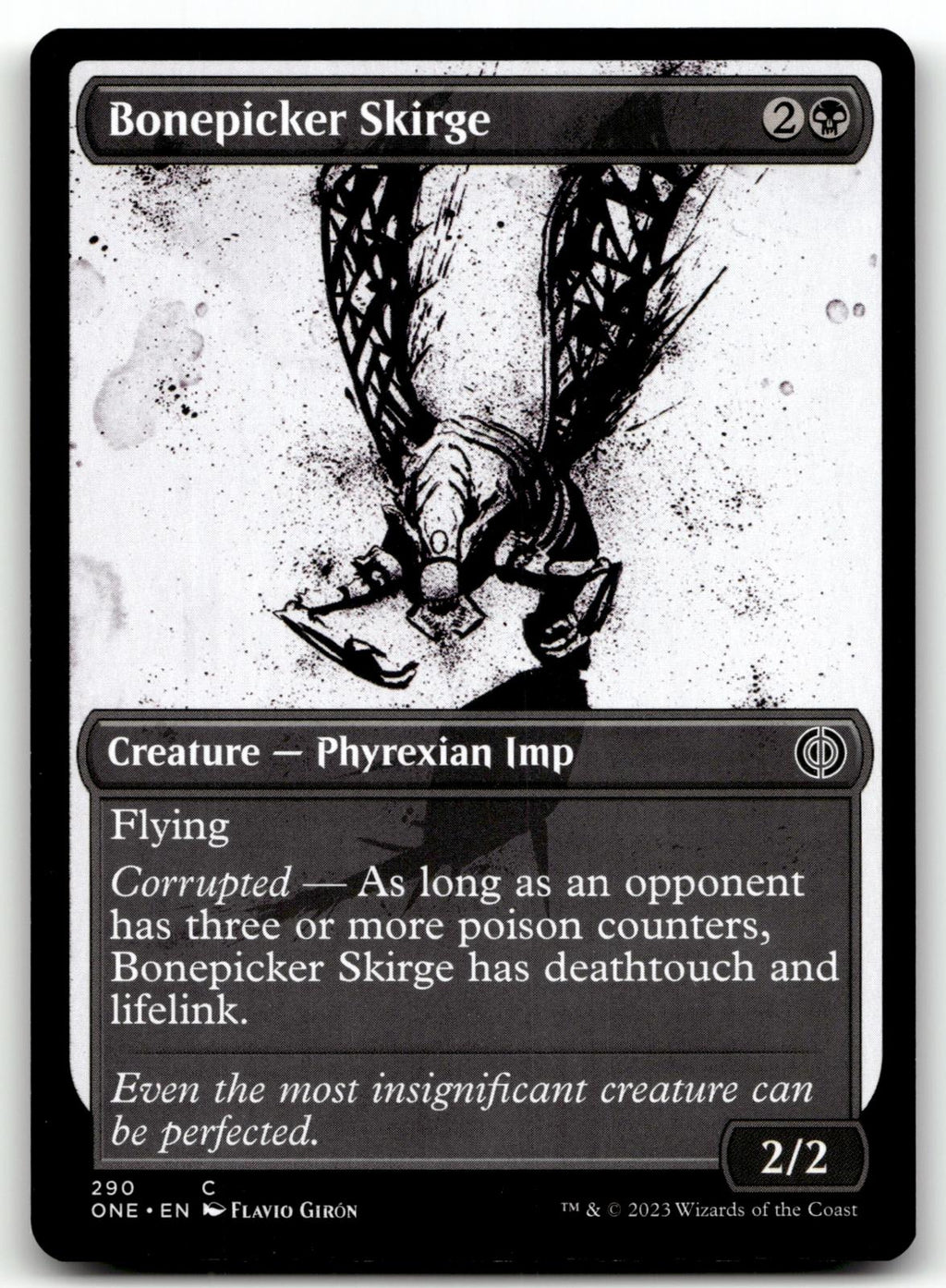 Bonepicker Skirge (Showcase) 290 Phyrexia: All Will Be One Magic: The Gathering NM