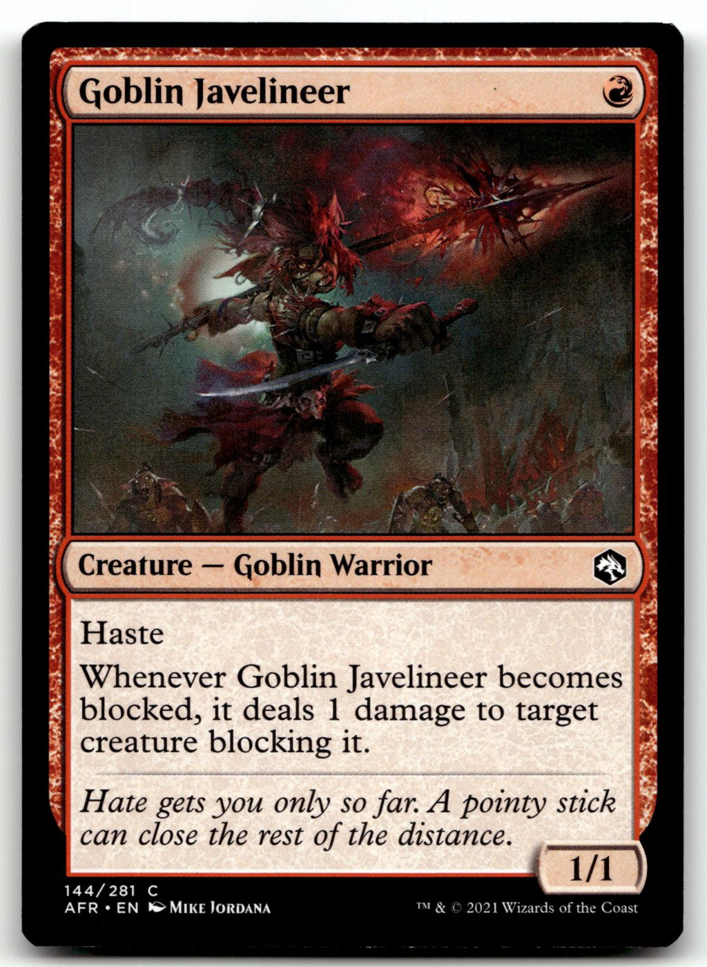 Goblin Javelineer 144 Adventures in the Forgotten Realms Magic: The Gathering NM