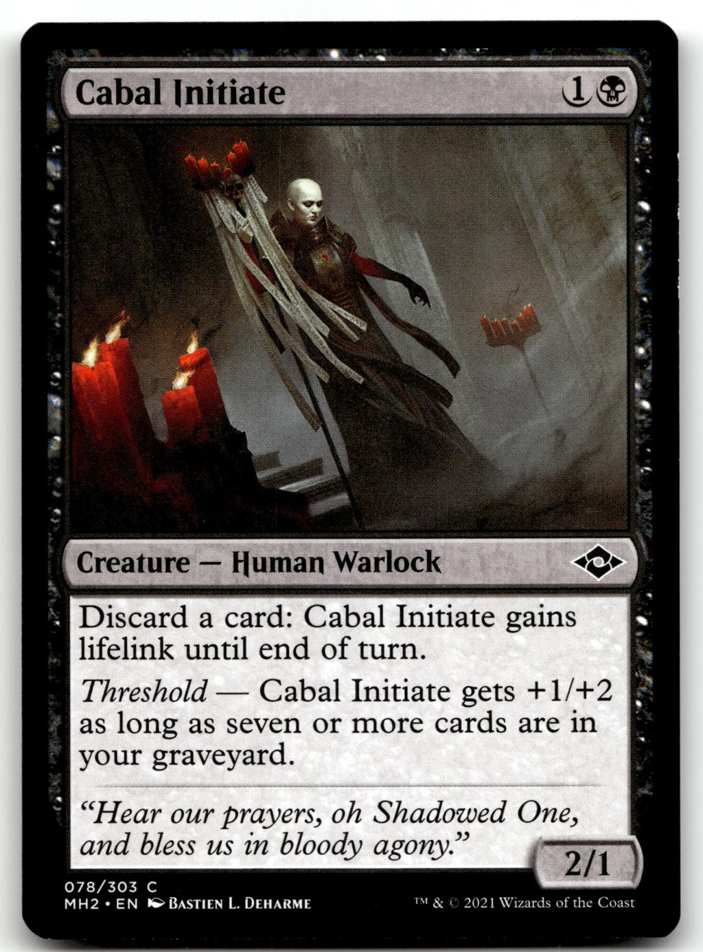 Cabal Initiate 78 Common Modern Horizons 2 Magic: The Gathering Near Mint