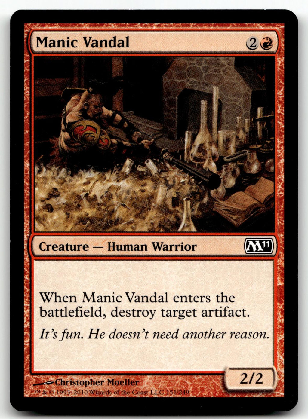 Manic Vandal 151 Common Magic 2011 (M11) Magic: The Gathering Near Mint