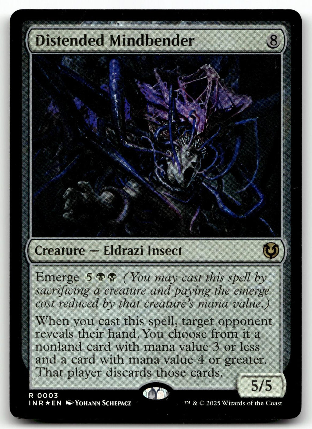 Distended Mindbender 3 Rare Innistrad Remastered Magic: The Gathering Foil NM