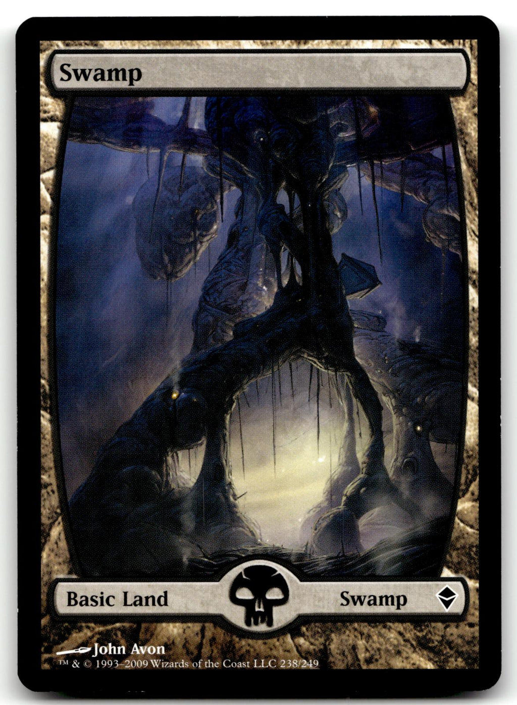 Swamp (238) - Full Art 238 Land Zendikar Magic: The Gathering Near Mint