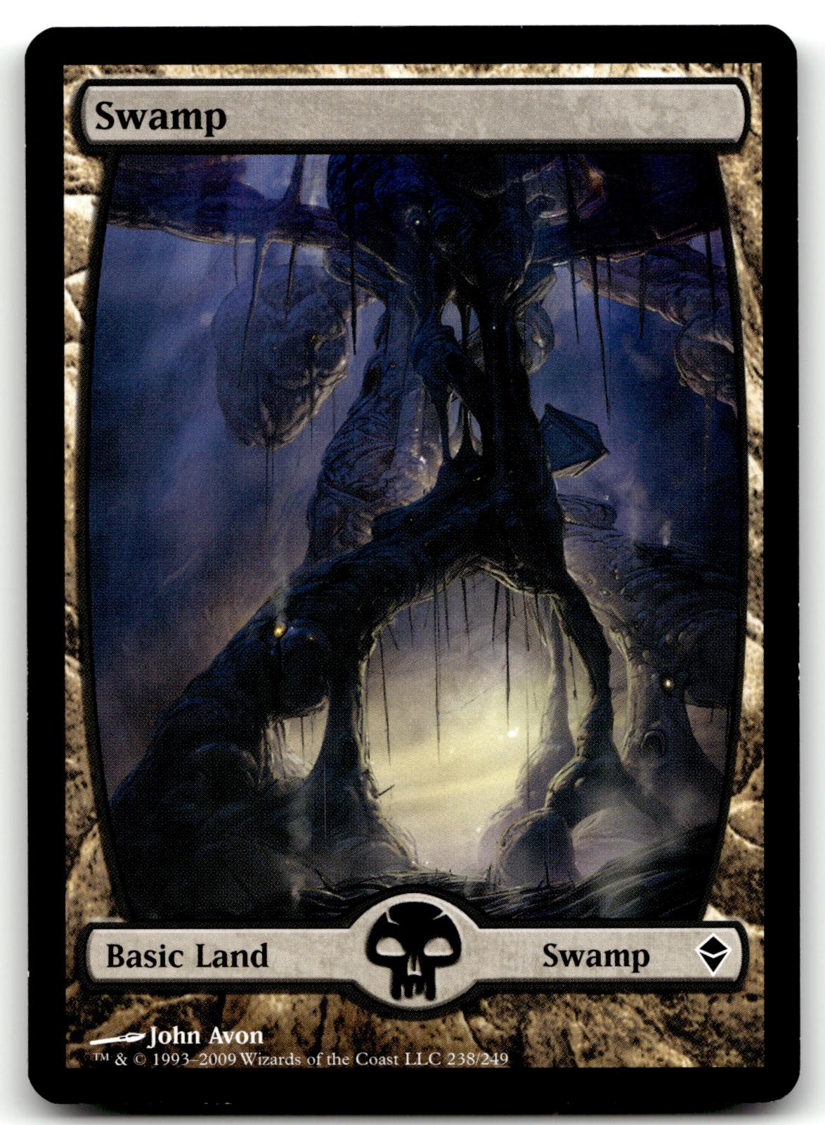 Swamp (238) - Full Art 238 Land Zendikar Magic: The Gathering Near Mint