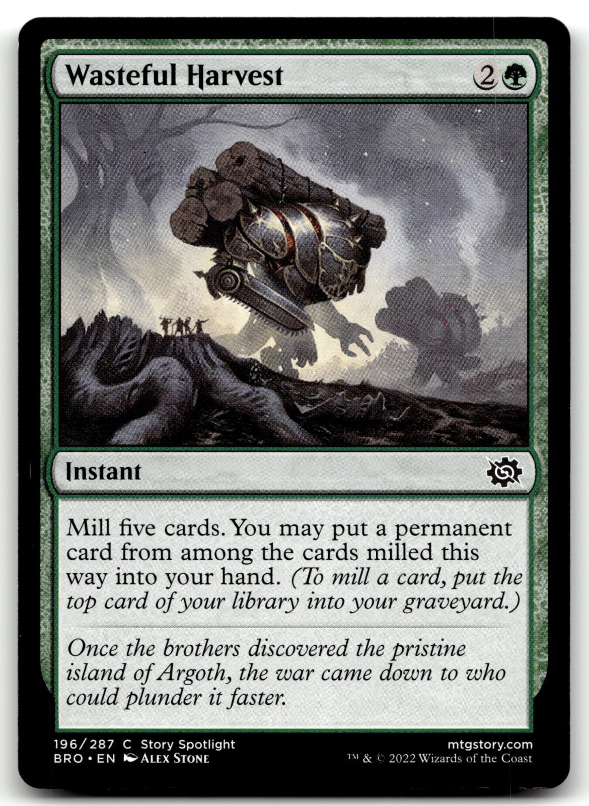 Wasteful Harvest 196 Common The Brothers' War Magic: The Gathering Near Mint